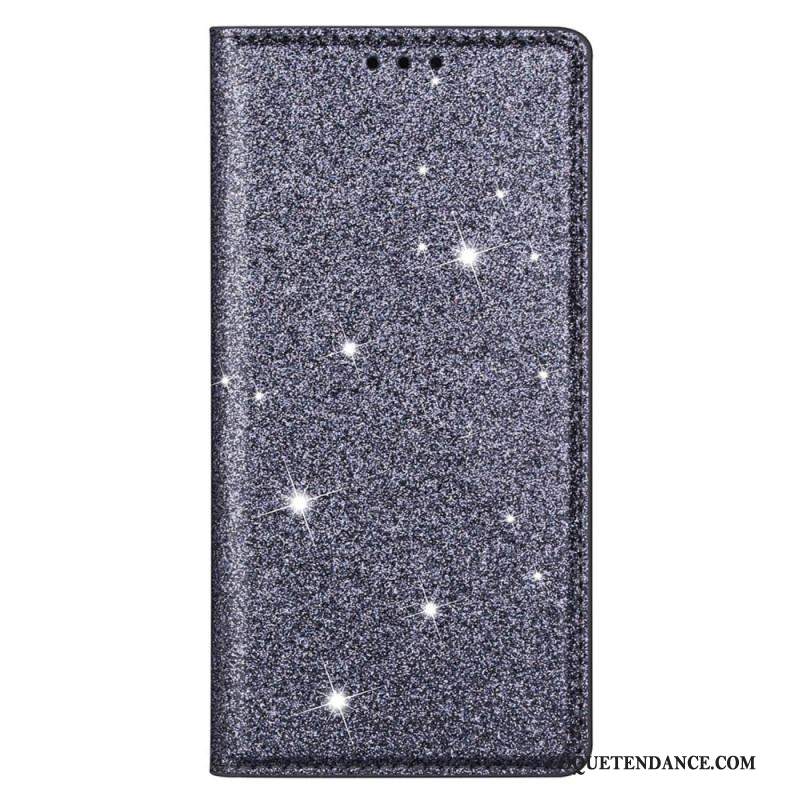 Flip Cover Samsung Galaxy S22 5G Style Paillettes