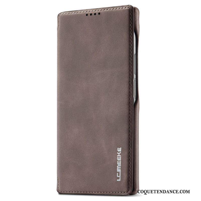 Flip Cover Samsung Galaxy S23 Ultra 5G Effet Cuir LC.IMEEKE Effet Cuir