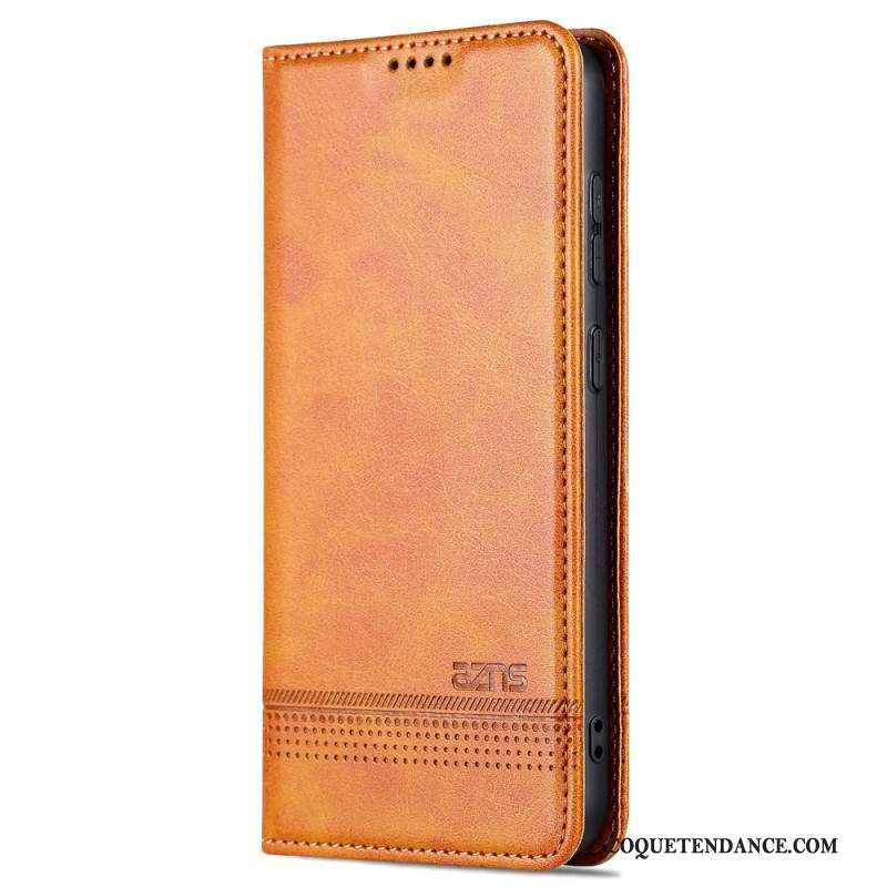 Flip Cover Samsung Galaxy S24 5G Effet Cuir AZNS