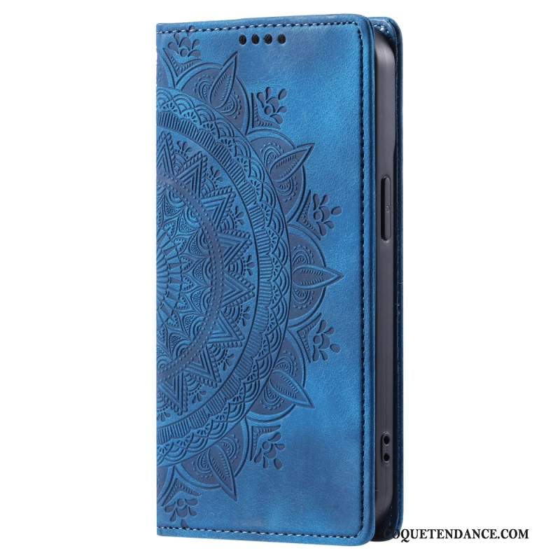 Flip Cover Samsung Galaxy S24 FE Effet Daim Mandala