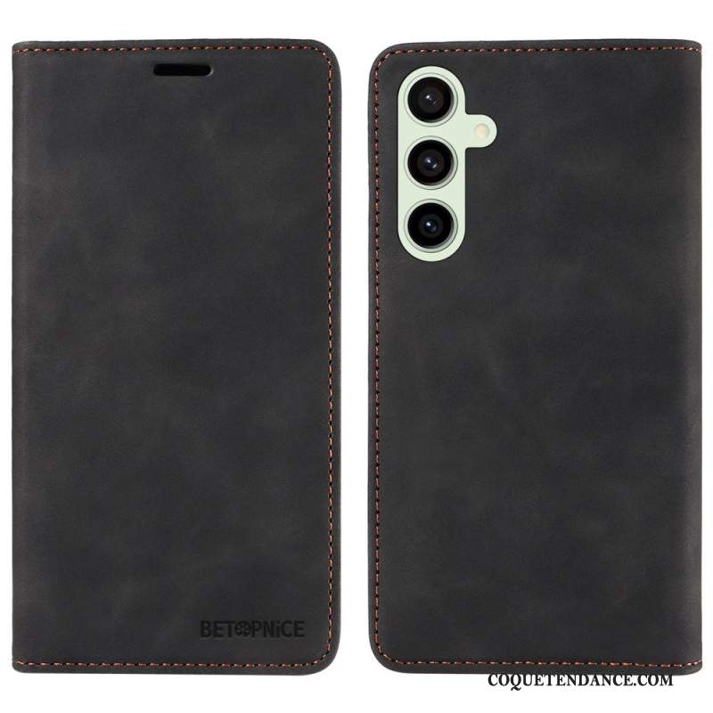 Flip Cover Samsung Galaxy S24 FE Style Rétro Technologie de Blocage RFID BETOPNICE