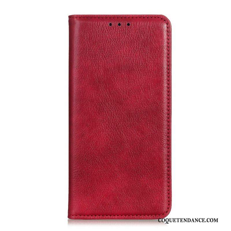 Flip Cover Sony Xperia 1 IV Cuir Fendu Litchi