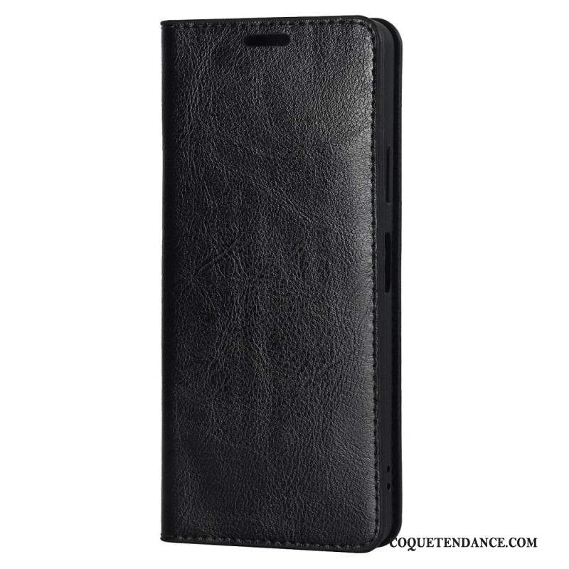 Flip Cover Sony Xperia 10 IV Cuir Véritable