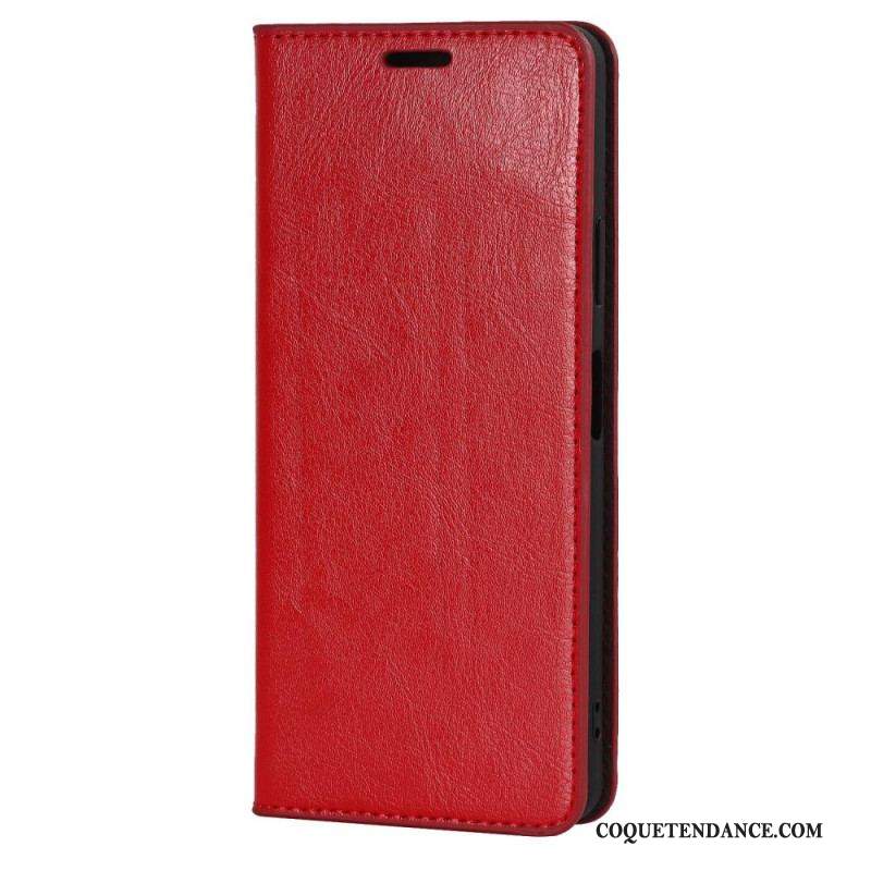 Flip Cover Sony Xperia 10 IV Cuir Véritable