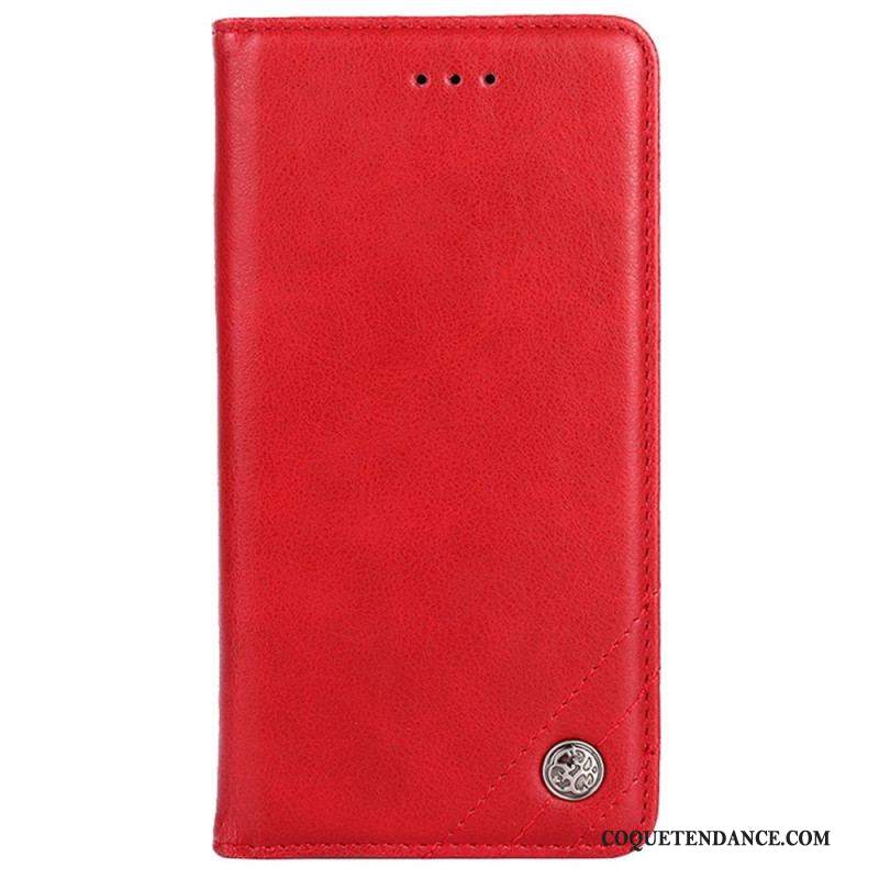 Flip Cover Sony Xperia 10 IV Simili Cuir Rivet Décoratif