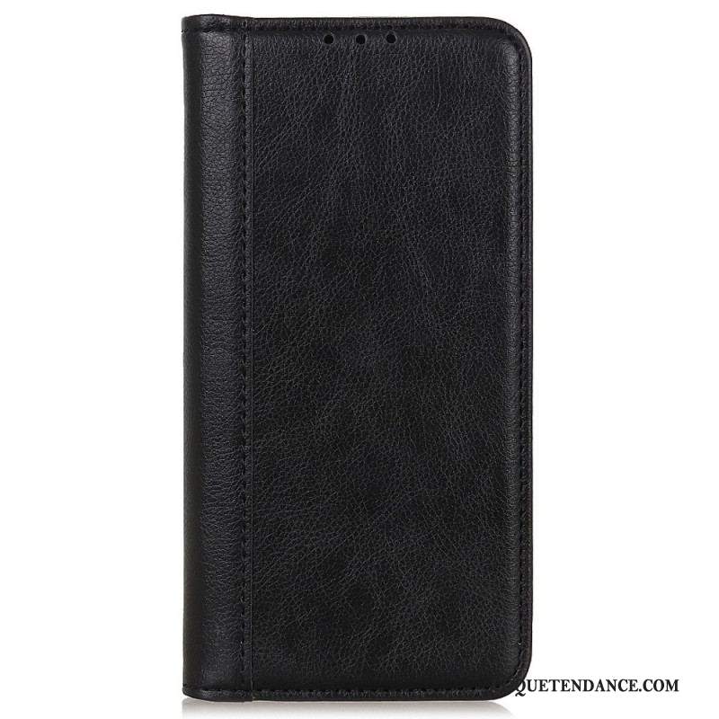 Flip Cover Sony Xperia 5 IV Cuir Fendu