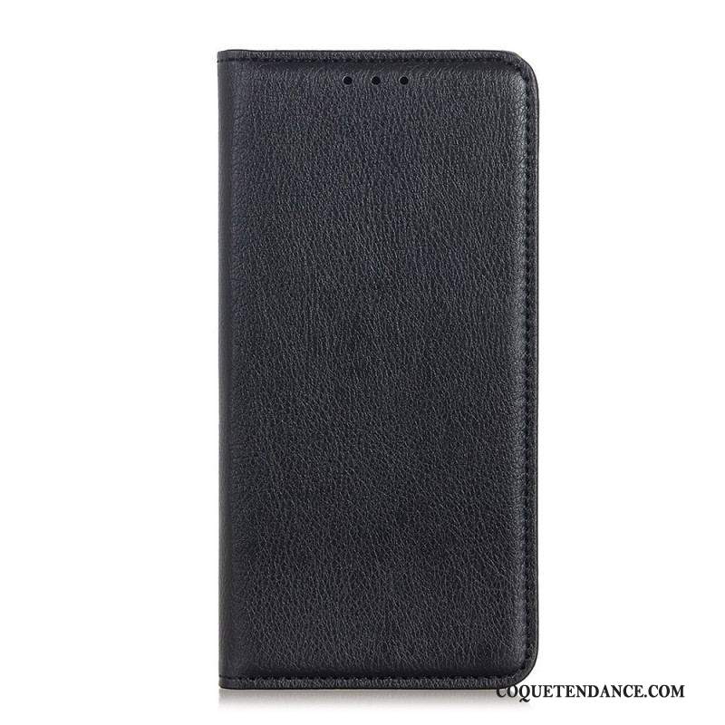 Flip Cover  Xiaomi 12 / 12X Cuir Litchi Fendu Texture