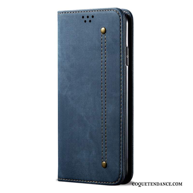 Flip Cover Xiaomi 14 Tissu Jeans