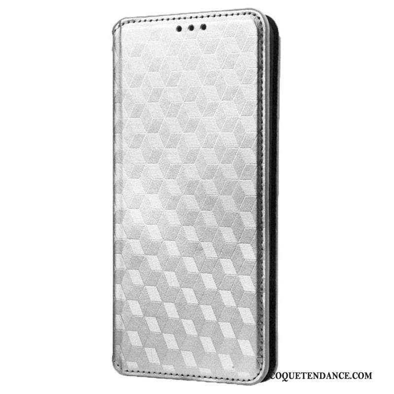 Flip Cover Xiaomi Redmi A1 Effet Cuir Cubes 3D