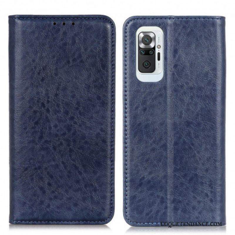 Flip Cover Xiaomi Redmi Note 10 Pro Cuir Fendu Texturé