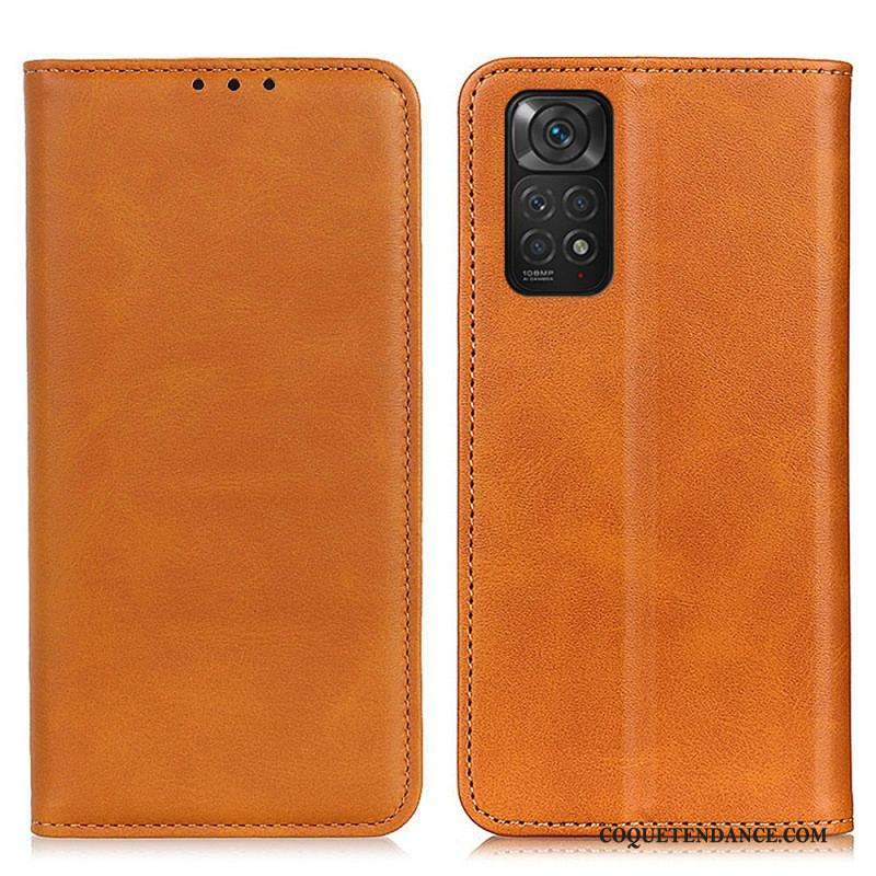 Flip Cover Xiaomi Redmi Note 11 / 11s Cuir Fendu Élégance