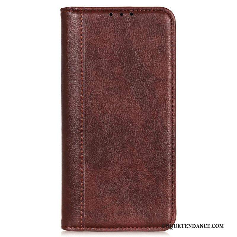 Flip Cover Xiaomi Redmi Note 12 4G Cuir Fendu Vintage