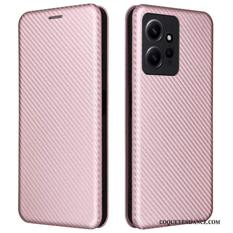 Flip Cover Xiaomi Redmi Note 12 4G Fibre Carbone