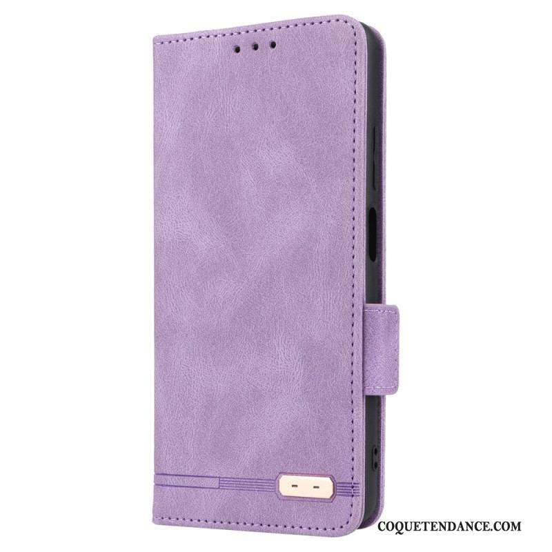 Flip Cover Xiaomi Redmi Note 12 Pro/Poco X5 Pro 5G Effet Cuir Stylé