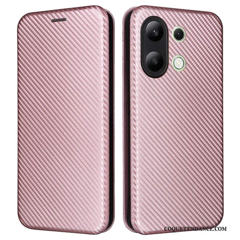 Flip Cover Xiaomi Redmi Note 13 4G Fibre Carbone