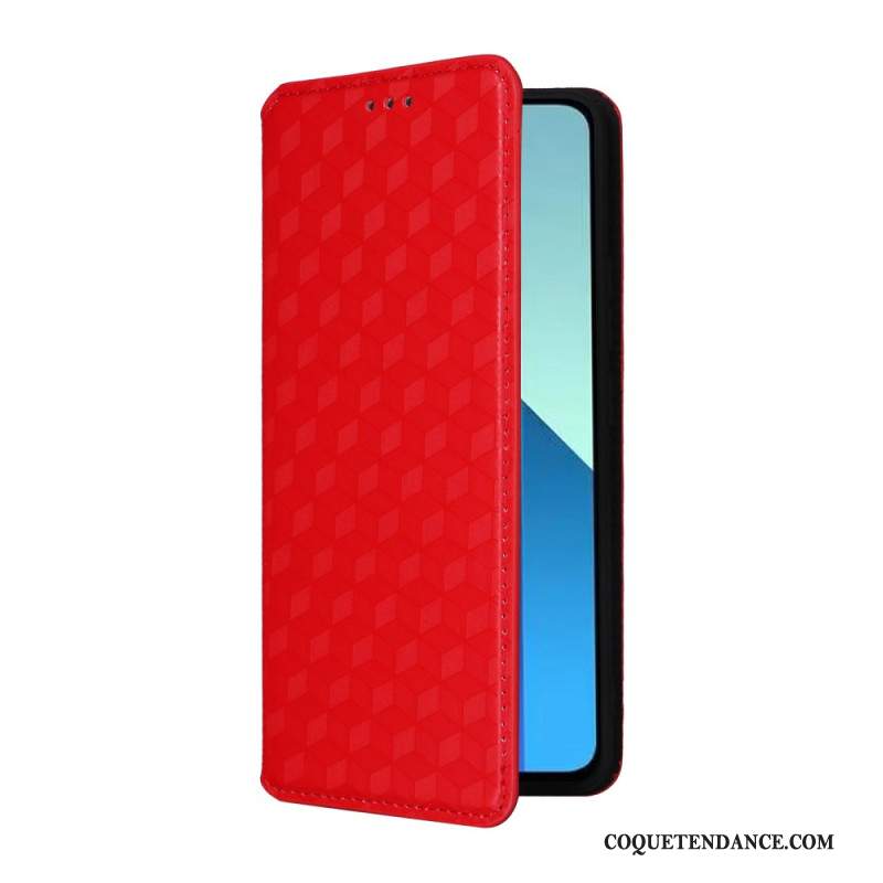 Flip Cover Xiaomi Redmi Note 13 4G Losanges 3D