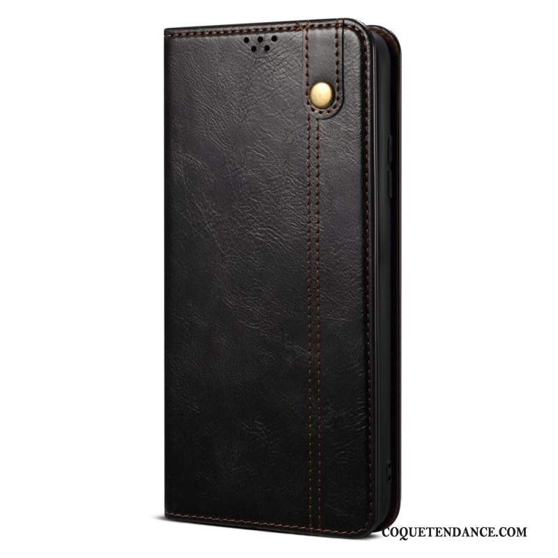 Flip Cover Xiaomi Redmi Note 13 4G Simili Cuir Ciré