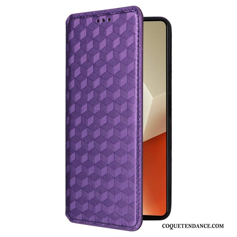 Flip Cover Xiaomi Redmi Note 13 5G Cubes 3D