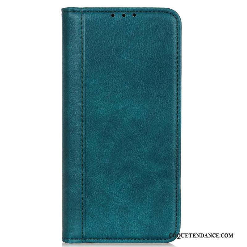 Flip Cover Xiaomi Redmi Note 13 Pro 4G / Poco M6 Pro 4G Cuir Fendu