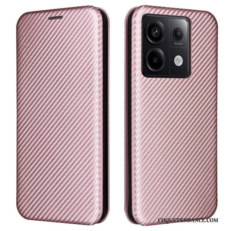 Flip Cover Xiaomi Redmi Note 13 Pro 5G / Poco X6 5G Fibre Carbone