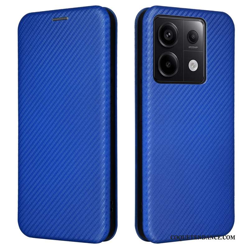 Flip Cover Xiaomi Redmi Note 13 Pro 5G / Poco X6 5G Fibre Carbone