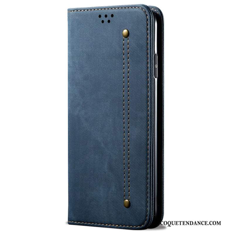 Flip Cover Xiaomi Redmi Note 13 Pro 5G / Poco X6 5G Tissu Jeans