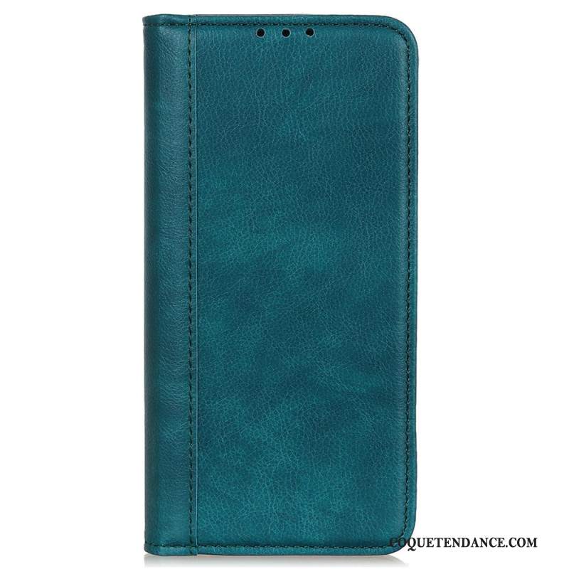 Flip Cover Xiaomi Redmi Note 13 Pro Plus 5G Cuir Fendu Rétro