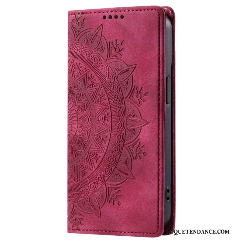 Flip Cover Xiaomi Redmi Note 13 Pro Plus 5G Effet Daim Mandala