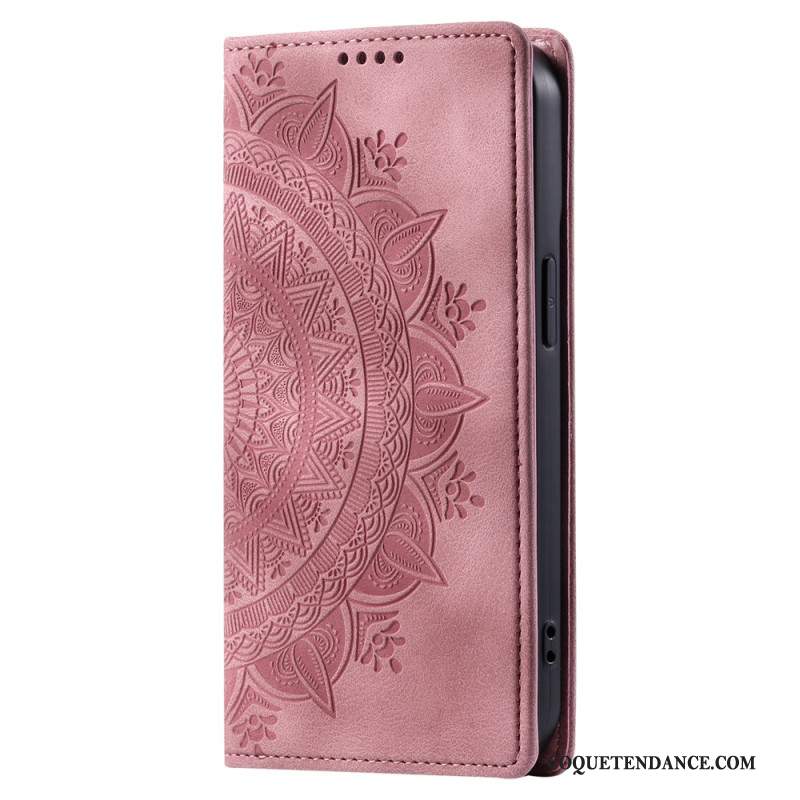 Flip Cover Xiaomi Redmi Note 13 Pro Plus 5G Effet Daim Mandala