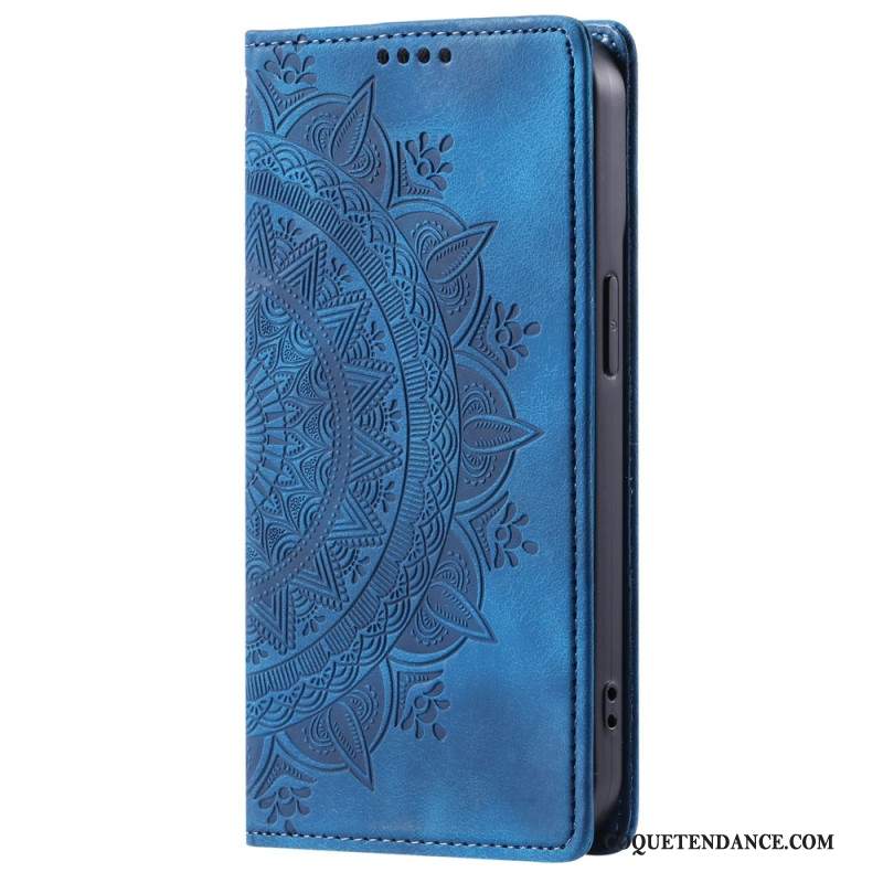 Flip Cover Xiaomi Redmi Note 13 Pro Plus 5G Effet Daim Mandala