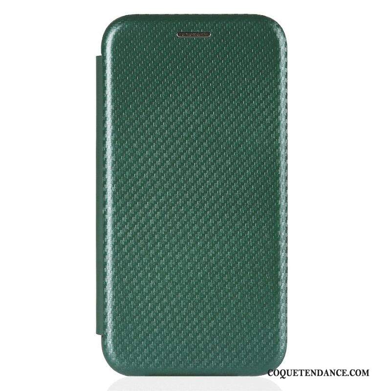 Flip Cover iPhone 13 Mini Fibre Carbone