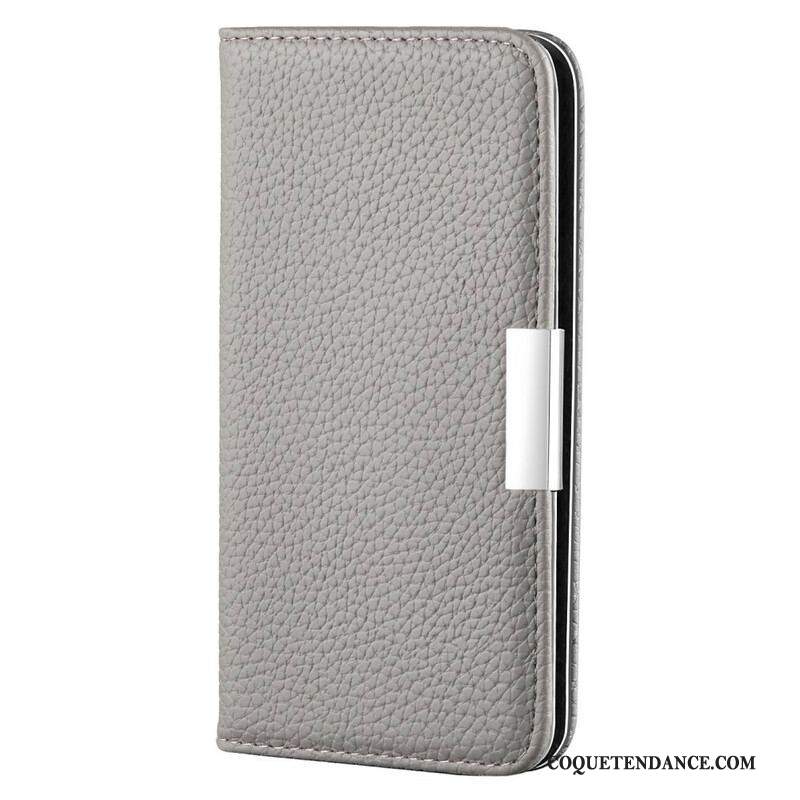 Flip Cover iPhone 13 Mini Simili Cuir Litchi Ultra Chic