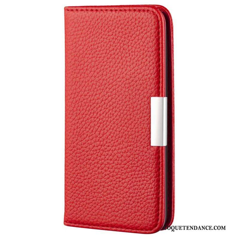 Flip Cover iPhone 13 Mini Simili Cuir Litchi Ultra Chic