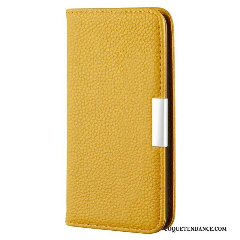 Flip Cover iPhone 13 Mini Simili Cuir Litchi Ultra Chic