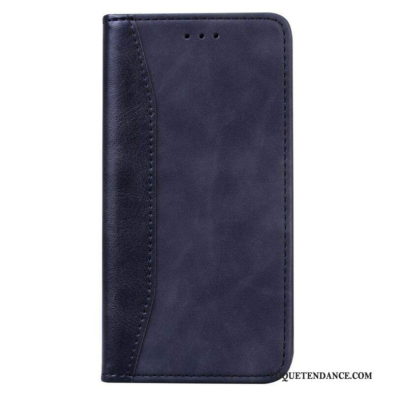 Flip Cover iPhone 13 Pro Effet Cuir Business Bicolore