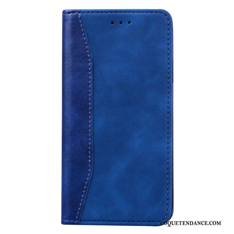 Flip Cover iPhone 13 Pro Effet Cuir Business Bicolore