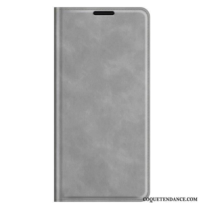 Flip Cover iPhone 13 Pro Effet Cuir Douceur Soie