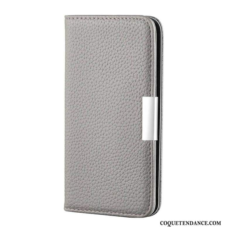 Flip Cover iPhone 13 Pro Max Simili Cuir Litchi Ultra Chic