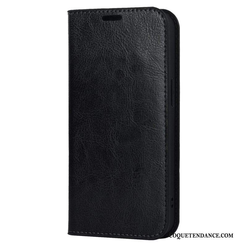 Flip Cover iPhone 14 Cuir Véritable