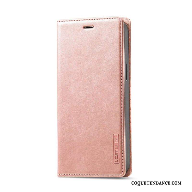 Flip Cover iPhone 14 Plus Simili Cuir Lc.Imeeke