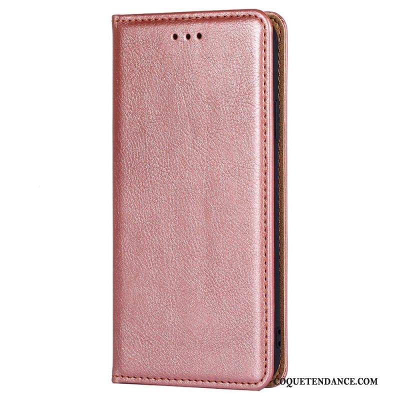 Flip Cover iPhone 14 Simili Cuir Coutures