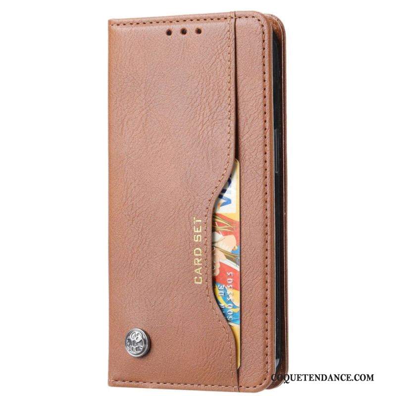 Flip Cover iPhone 14 Simili Cuir Porte-Cartes