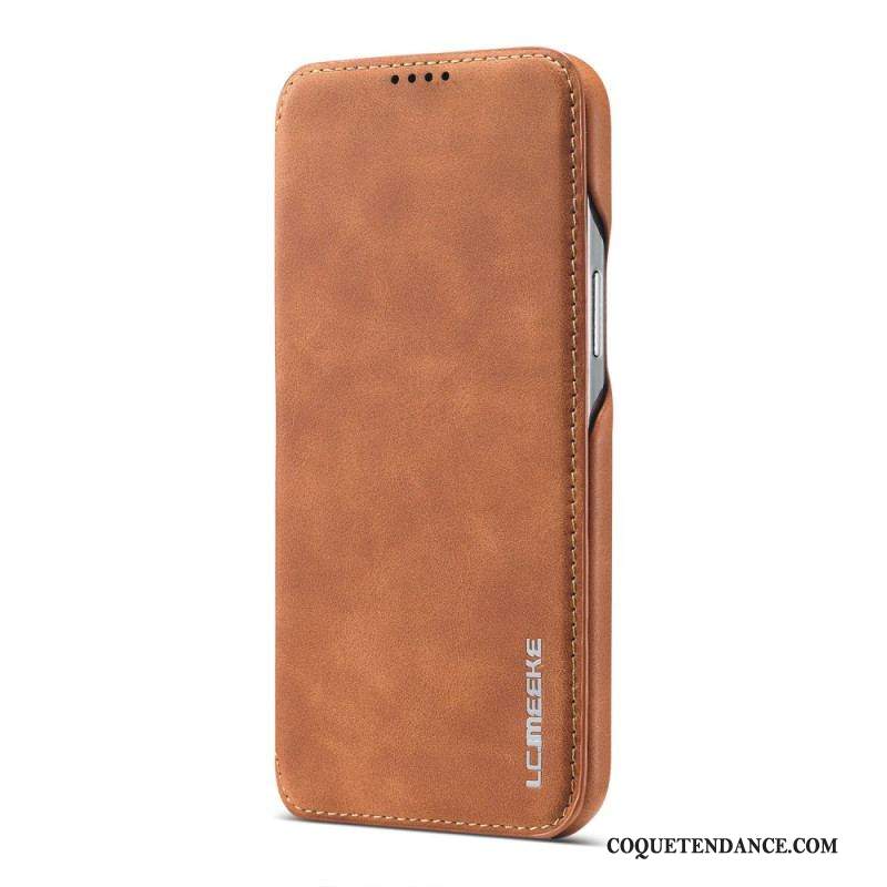 Flip Cover iPhone 15 Plus Simili Cuir LC.IMEEKE