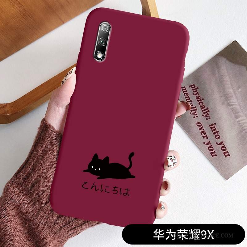 Honor 9x Coque Petit Protection Amoureux Vert Chat