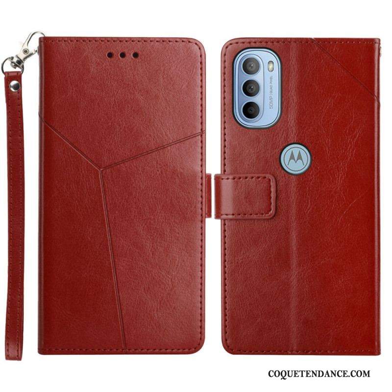 Housse Moto G41 / G31 Style Cuir Géo Y Design