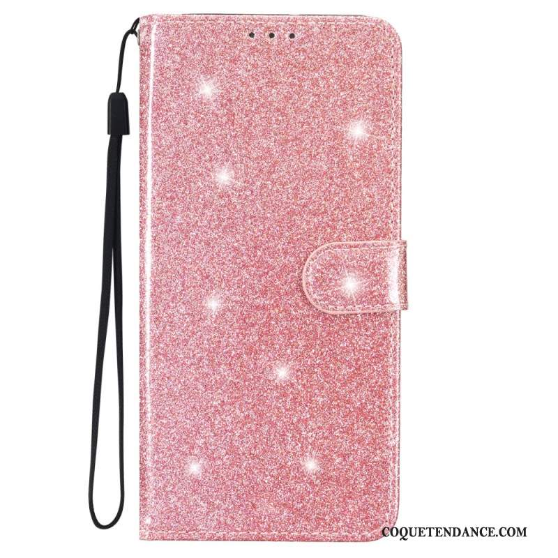 Housse Samsung Galaxy A15 5G Paillettes à Lanière