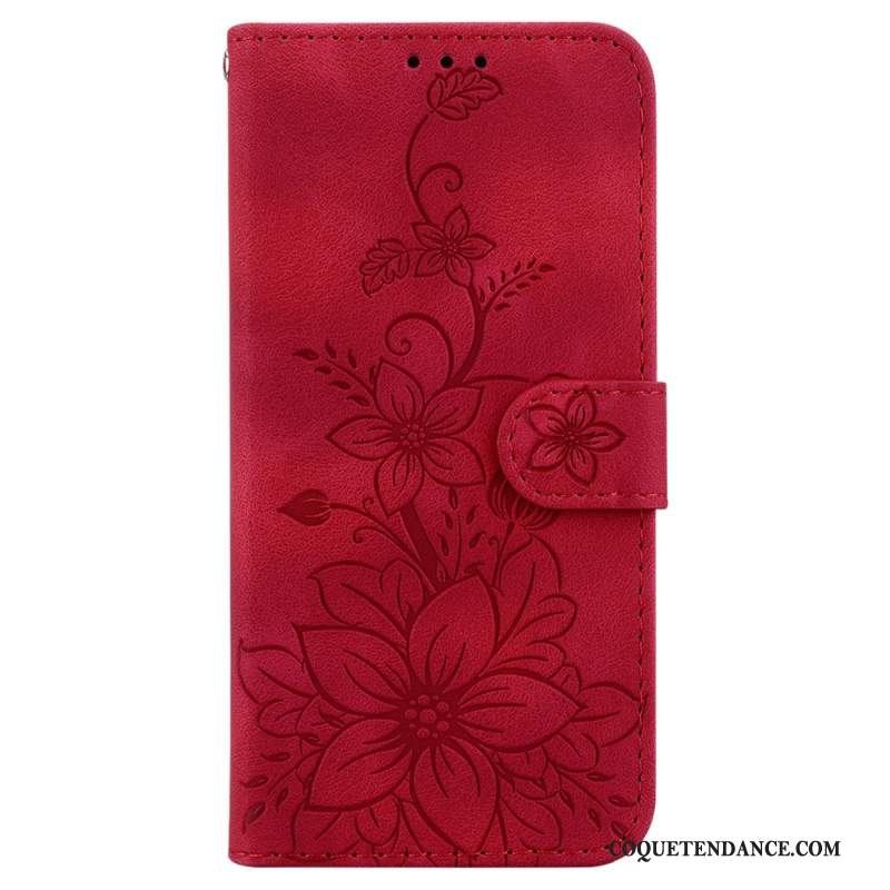 Housse Samsung Galaxy A15 Motif Floral à Lanière