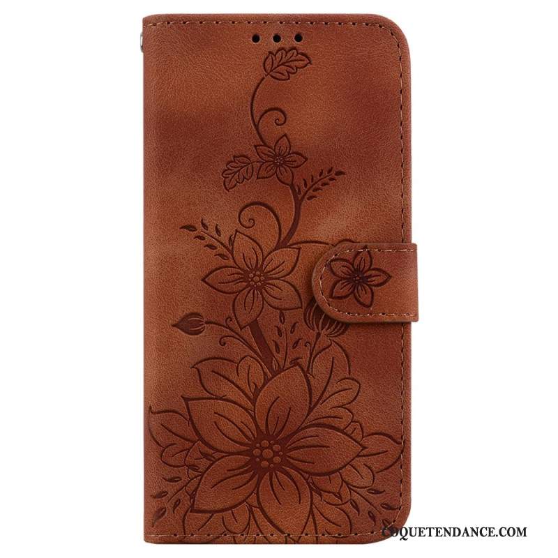 Housse Samsung Galaxy A15 Motif Floral à Lanière