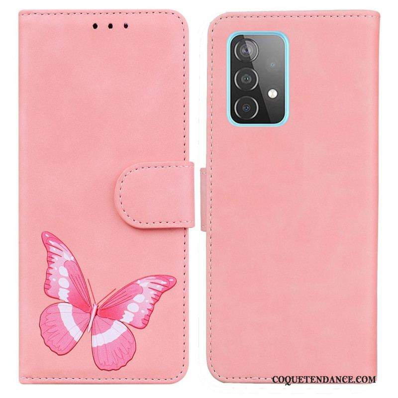 Housse Samsung Galaxy A52 4G / A52 5G / A52s 5G Skin-Touch Papillon