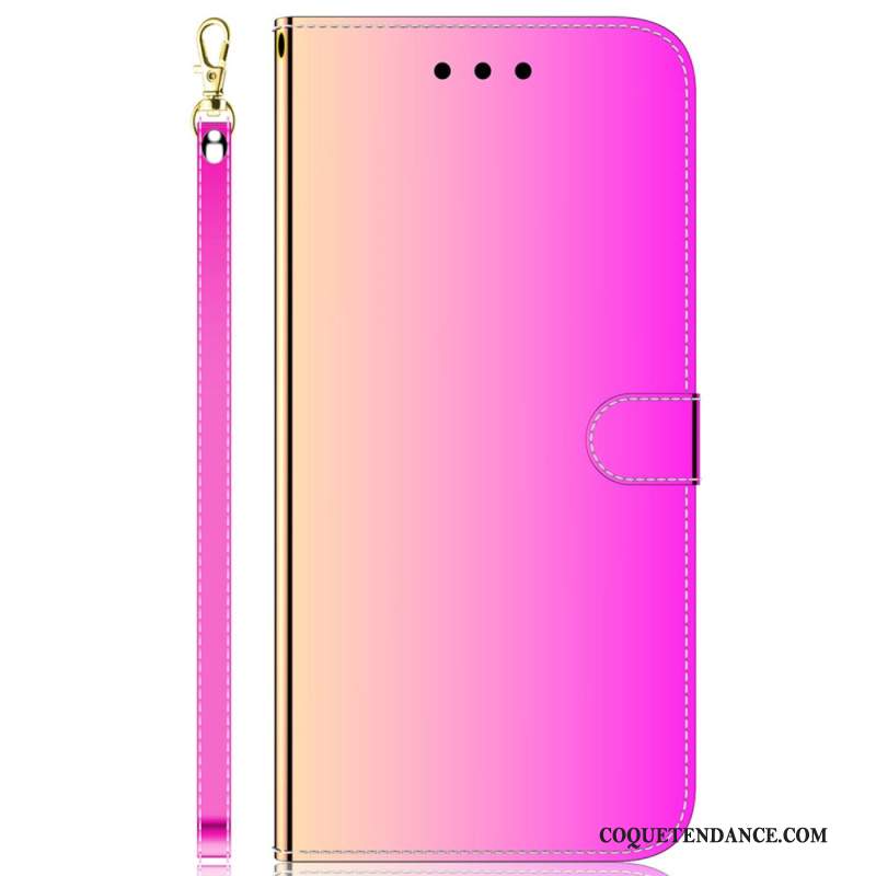 Housse Samsung Galaxy A55 5G Effet Miroir et Lanière